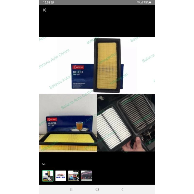 กรองอากาศ Denso DXA 1047 Original Sienta Rush คุณภาพสูงรับประกัน