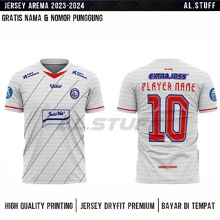 เสื้อกีฬาแขนสั้น ลายทีม Arema Away Jersey 2023 2024 ฟรีชื่อโพสต์ และหมายเลขหลัง