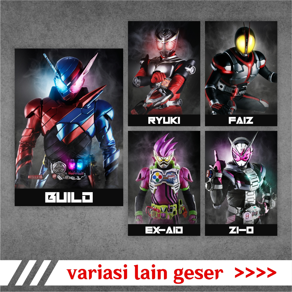 โปสเตอร์คอลเลกชัน A3 อะนิเมะ Tokusatsu Kamen Rider A – Kuuga Agito Ryuki Faiz Blade Hibiki Kabuto Den O Kiva Decade Double OOO Fourze Wizard Gaim Drive Ghost Ex Aid Build Zi ราคา ถูกที่สุด ดีลบีเคเค
