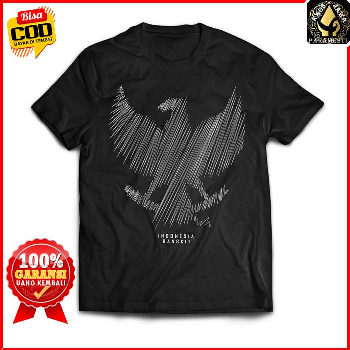 เสื้อยืด พิมพ์ลาย Garuda Bangkit Scribel Distro August 17th 1945th Independence Of Indonesia Cool Bi