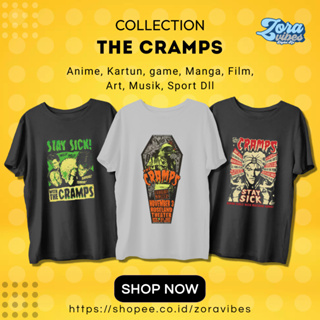 เสื้อยืด พิมพ์ลาย VINTAGE BAND THE Cramps สําหรับผู้ชาย