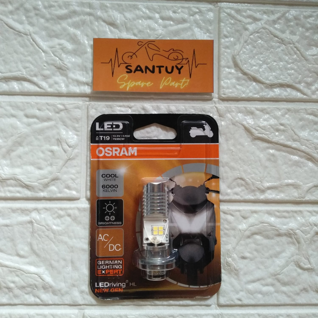 Osram T19.12V 5/6 WATT K1 โคมไฟ Led. มอเตอร์ไซค์สีขาว Bebekdan Automatic santuymotoshop
