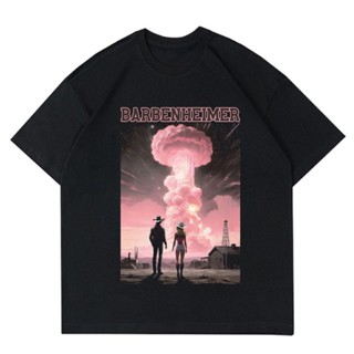 เสื้อยืดบาร์เบนไฮเมอร์ | เสื้อยืด พิมพ์ลายภาพยนตร์ BARBIE X OPPENHEIMER | เสื้อยืด พิมพ์ลายภาพยนตร์