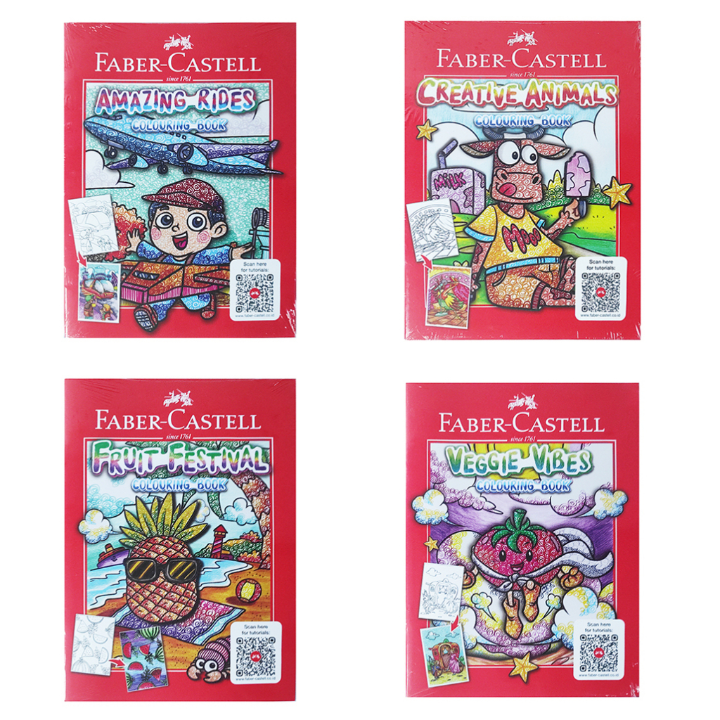 สมุดระบายสี Fabercastell Creative 10 แผ่น หลากหลาย Motif 104020 104023 104024 104025