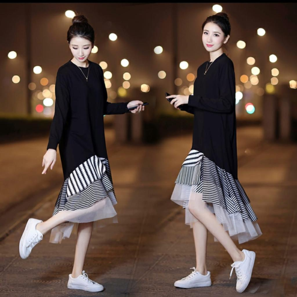 WHOLESALE FASHION 99161 kessie aymetric drop waist dress WOMENS FASHION สาม m 3m 3ms TM