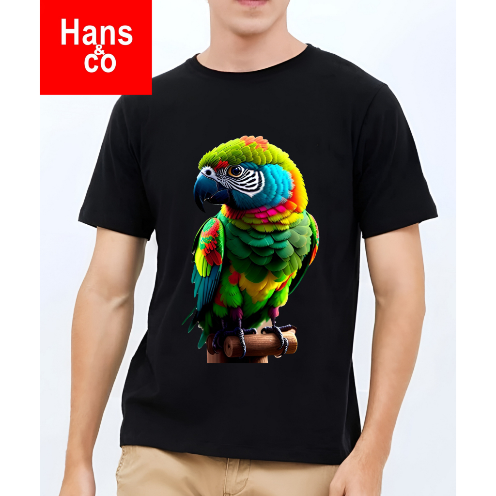 KATUN Premium 3D เสื้อยืดผู้ชาย 0blong Bird Animation Cotton 24s 100% H092 By Hans & co