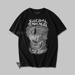 เสื้อยืด ผ้าฝ้าย พิมพ์ลายโลโก้ Suicidal Tendencies Kaos Band Suicidal Tendencies Terbaru Kaos Distro 24s พรีเมี่ยม