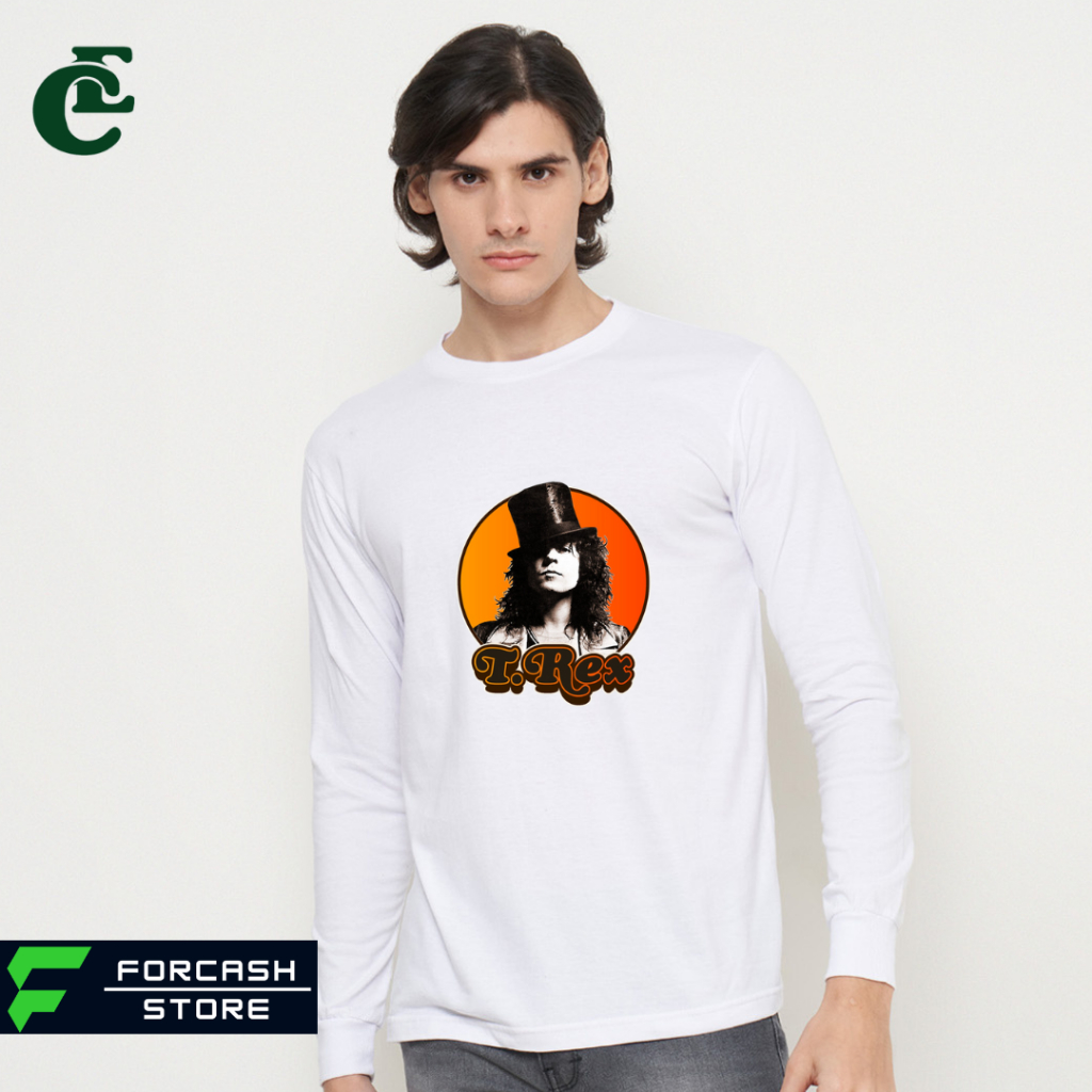 T.REX Band Rubber Rib เสื้อยืดแขนยาว Size S - 3XL แขนยาวระดับพรีเมียมสําหรับทั้งชายและหญิง