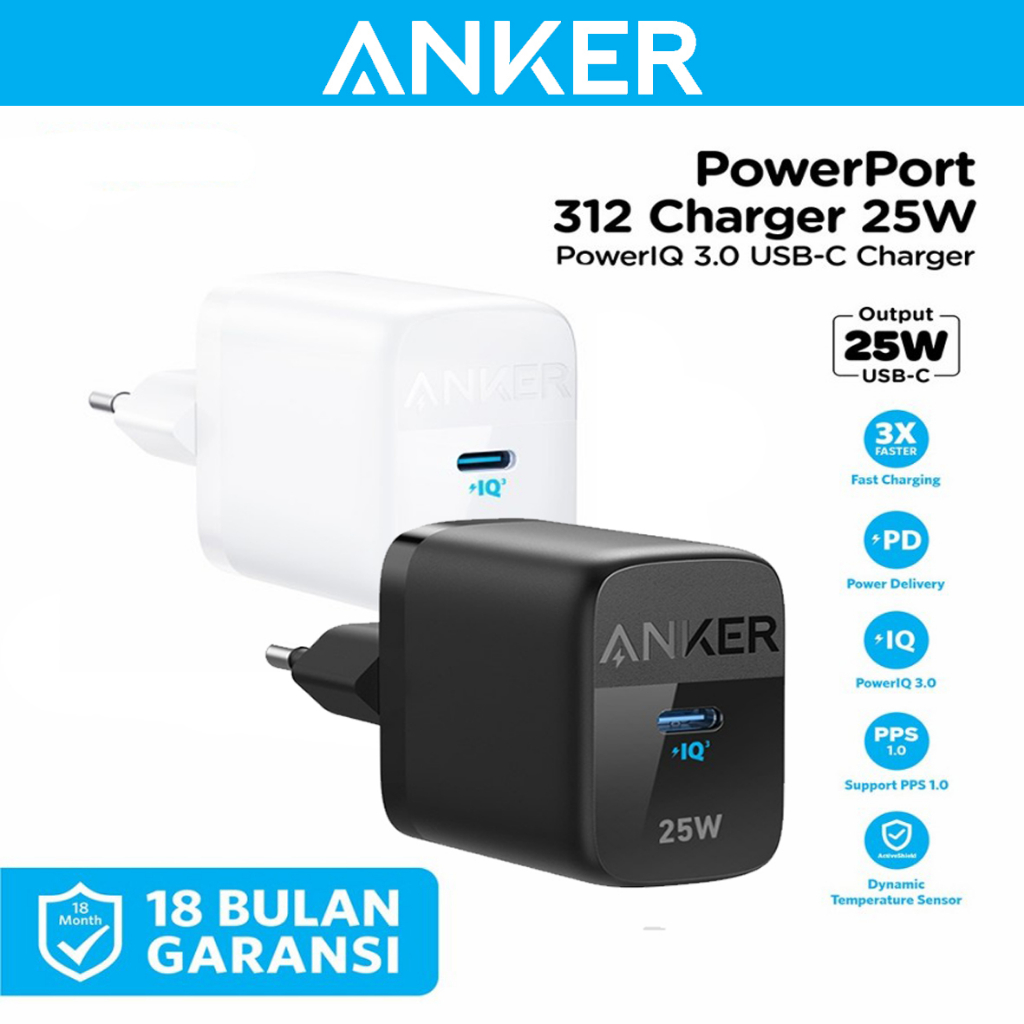 ANKER 312 Charger 25W Super Fast Charging PD USB C Powerport Adapter
