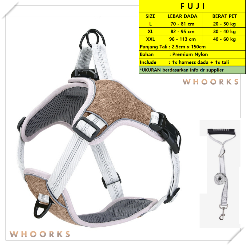 PET DOG CAT HARNESS DOG CAT LEAD BIG SIZE LARGE5 JUMBO FUJI