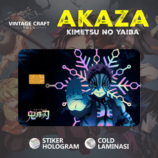 สติกเกอร์การ์ด ATM ลายการ์ตูนอนิเมะ Kimetsu No Yaiba Demon Slayer Akaza Hologram