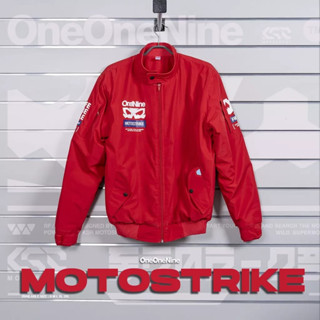 Oneonenine MOTO STRIKE เสื้อแจ็กเก็ต สีแดง | ลิมิเต็ดอิดิชั่น