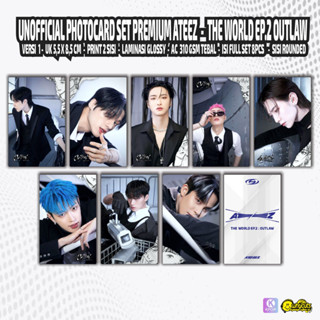 ชุดโฟโต้การ์ด ATEEZ The World EP.2 OUTLAW/PRINT เคลือบเงา 2 ด้าน กันน้ํา 8 ชิ้น