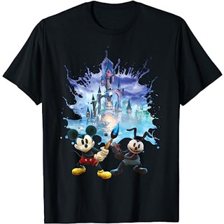 เสื้อยืด พิมพ์ลาย Disney Epic Mickey Portal Portrait แฟชั่นสําหรับเด็กผู้ชาย และผู้หญิง อายุ 12 3 4 5 6 7 8 9 10 11 12 ปี