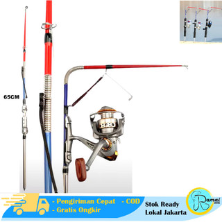 Automatic joran pancing Otomatis portable kolong dengan bracket kaku