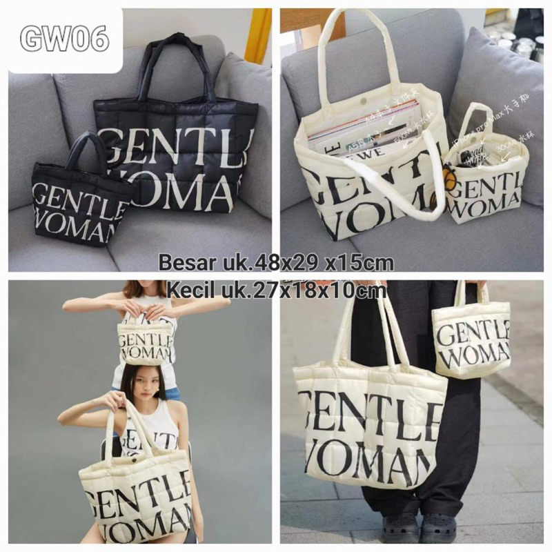 GW - กระเป๋าผู้หญิง GM GENTLE BAG PUFFY PUFF PUFFER PILLOW TOTEBAG FASHION IMPORT