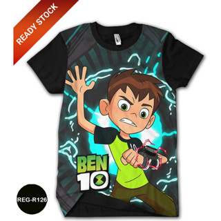 เสื้อยืด พิมพ์ลายการ์ตูน Ben 10 Alien Force 3D สําหรับเด็ก REG-R126