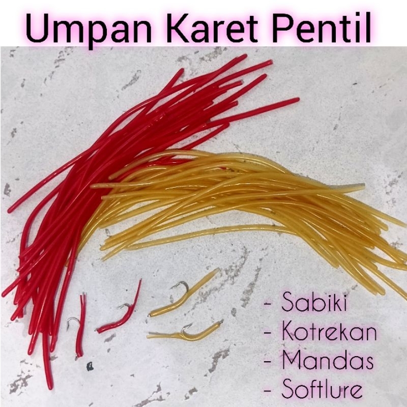 100PC ยางวาล์ว BAIT SABIKI KOTREKAN SOFTLURE ULTRALIGHT FISHING BAIT FLY STREAM FISHING [ARB13]
