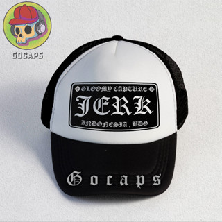 Trucker Jerk/Chrome Trucker Hat/Gloomy Picture/Unisex หมวกตาข่าย พรีเมี่ยม / หมวกคาวโอ / หมวก Fvck / หมวกแก๊ป