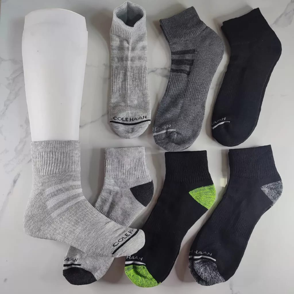 Cole Haan Mens Cushion Quarter Socks หนา