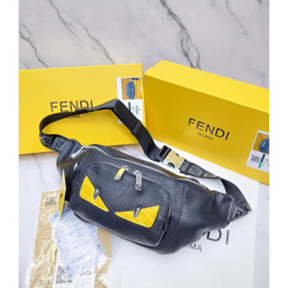 Fendi กระเป๋าคาดเอว หนังแท้ พร้อมกล่อง สําหรับผู้ชาย