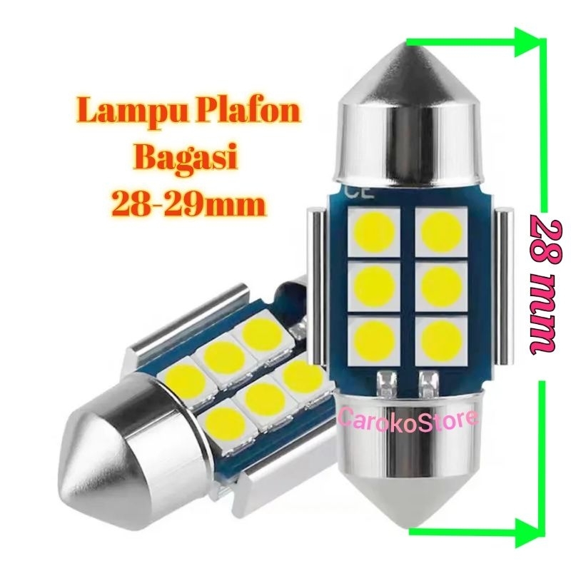 28 มม.29 มม.Led ไฟเพดานรถยนต์ Trunk 3030 6led
