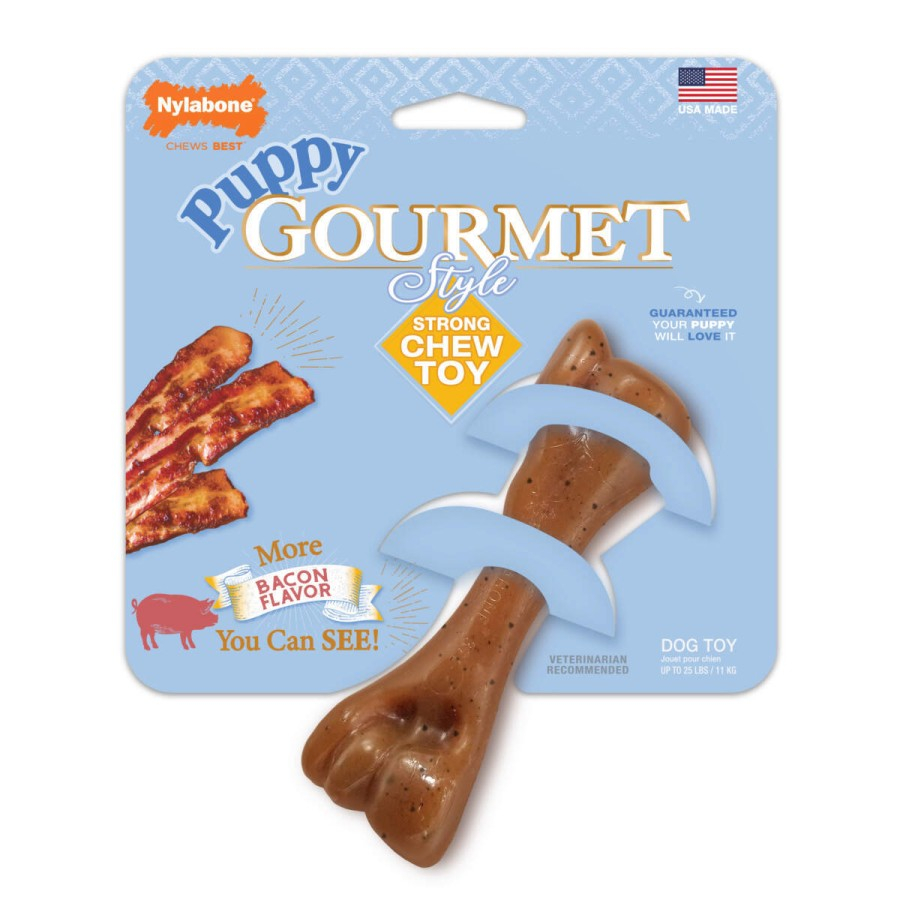 NYLABONE Puppy Gourmet Style Strong Chew Femur BACON Regular NPGF202P