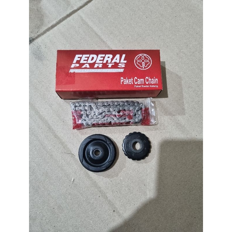 ชุดโซ่โซ่ยางม้วน Keteng Federal Honda Grand Supra x Win 100 84L GN5 ของแท้