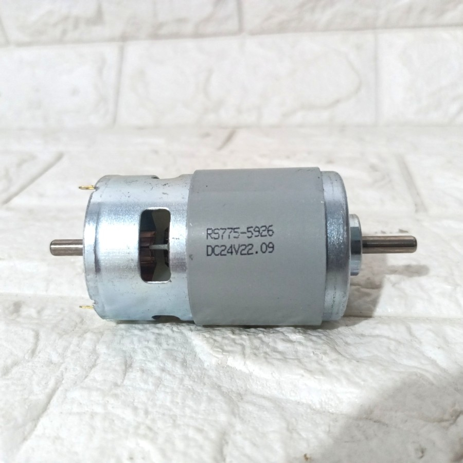 มอเตอร์ dc 775 dual เป็นแบริ่ง double AS 5mm 12v 24v dc dynamo 775