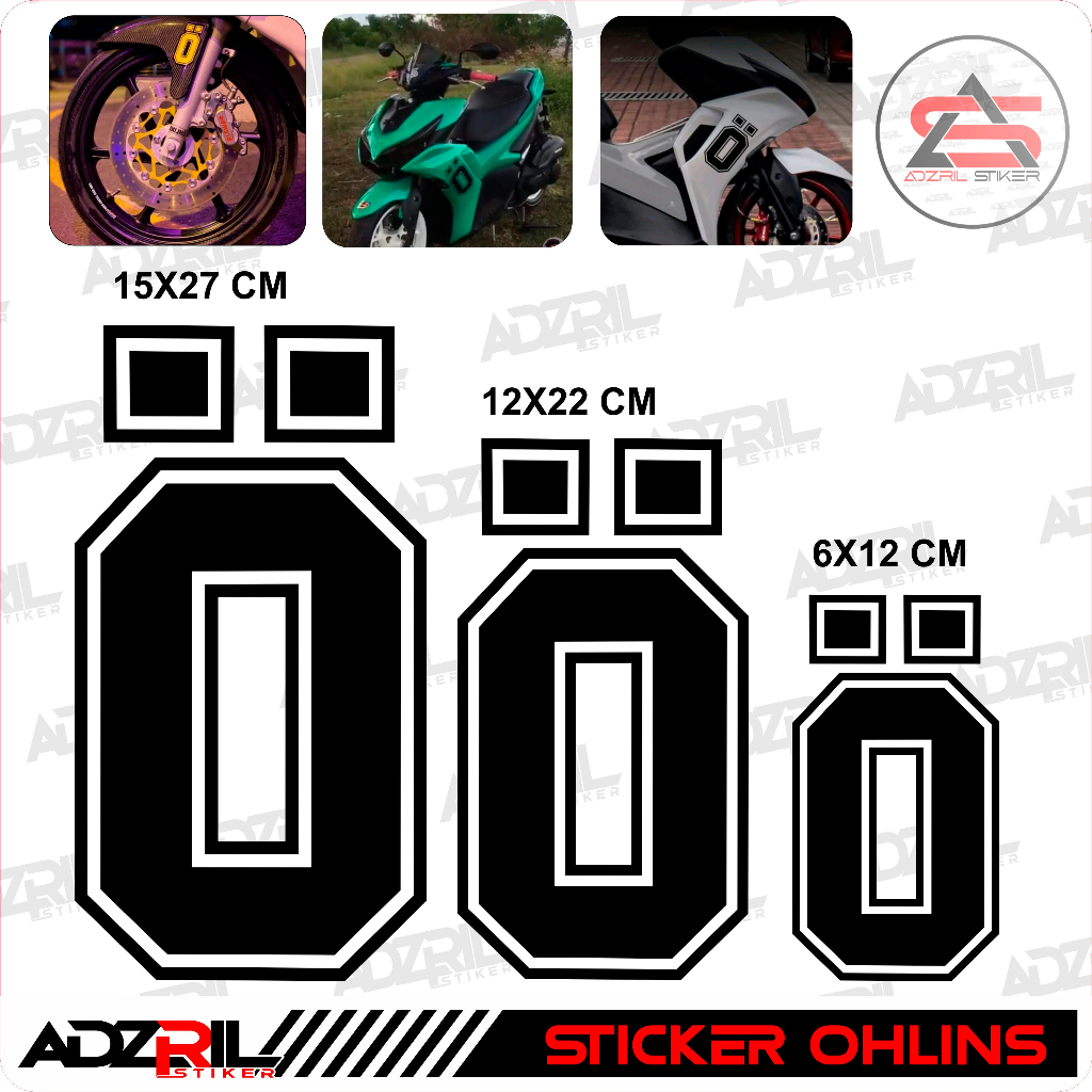 Ohlins CUTTING STICKER / OHLINS STICKER / BODY STICKER / OHLINS / สติ๊กเกอร์บังโคลนหน้า