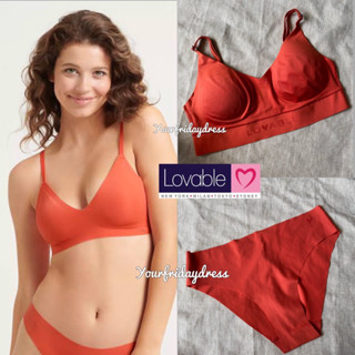 เซตเดียว] LOVABLE ZERO Feel Bralette and Panty Unwired Padded Home and sport Bra Pad Bh Wirefree Home Sleep wireless Sleep Bra and Panty Set CD panties Highwaist mid waist seamless panties briefs simles no Panty line matching