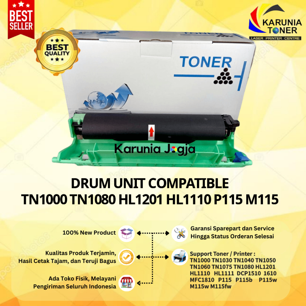 หน่วยดรัมที่รองรับ DR-115 CT351005 DR-1000 DR-1080 P115 M115 TN-1000 TN-1080 TN1000