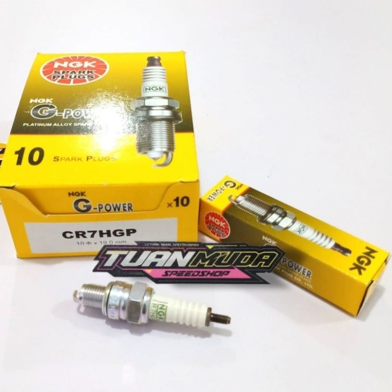 หัวเทียน NGK G POWER CR7HGP สําหรับ jupiter, mio, supra