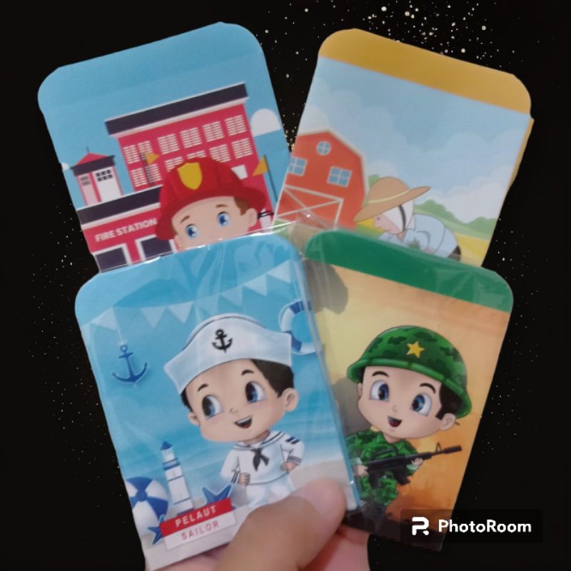 Angpao Money (1 แพ็ค มี 10 แผ่น) Childrens Professional Motif - ซองเงินขนาดกลาง