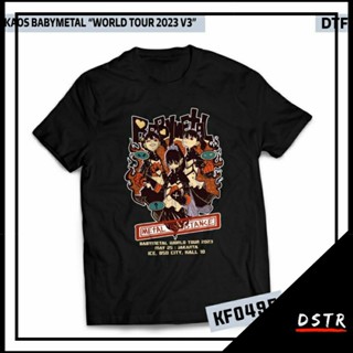 Babymetal World Tour เสื้อยืดแขนสั้น สีดํา KF0495 2023