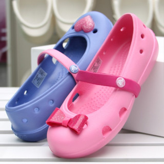 Keeley รองเท้าแตะ Crocs ส้นแบน สําหรับเด็ก