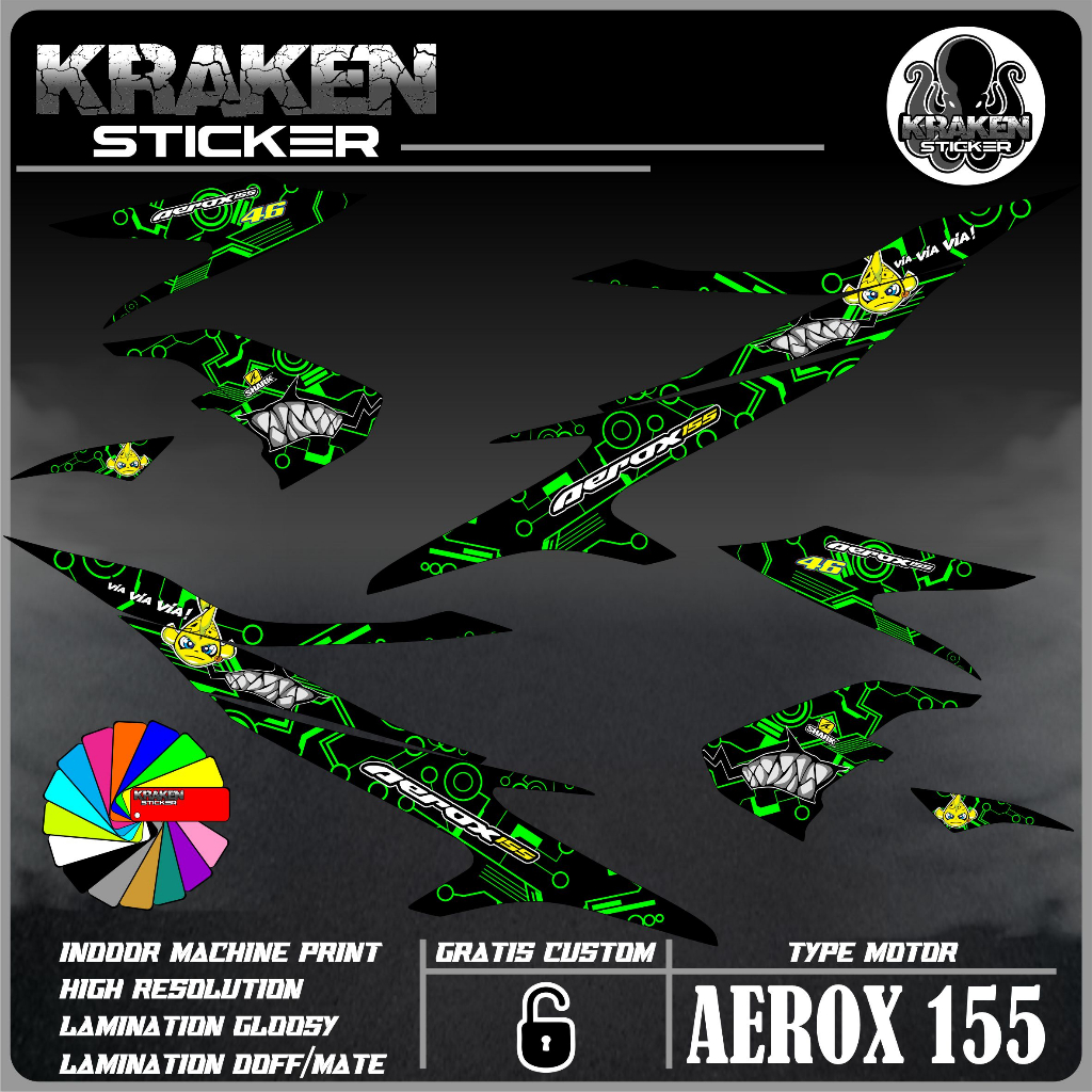 สติ๊กเกอร์ STRIPING AEROX 155 สติ๊กเกอร์ AEROX 155 สติ๊กเกอร์ LIS LIST YAMAHA AEROX 155 CODE 10
