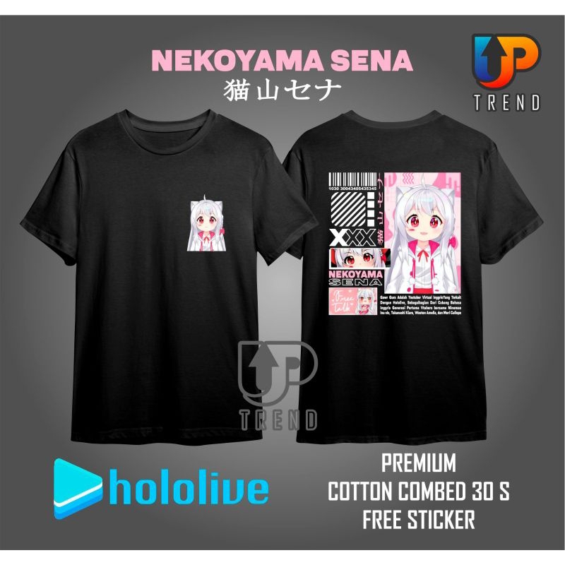เสื้อยืด พิมพ์ลาย VTUBER NEKOYAMA SENA VTUBER พรีเมี่ยม สําหรับผู้ชาย