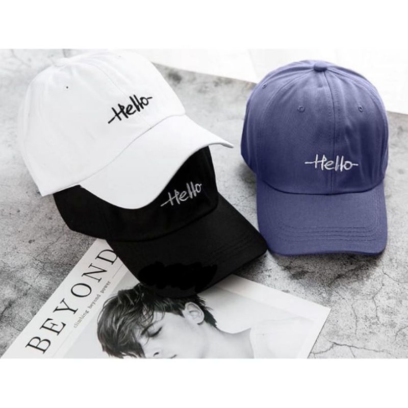 HELLO Baseball Cap Baseball Cap หมวกแก๊ปผู้ชาย/ผู้หญิง