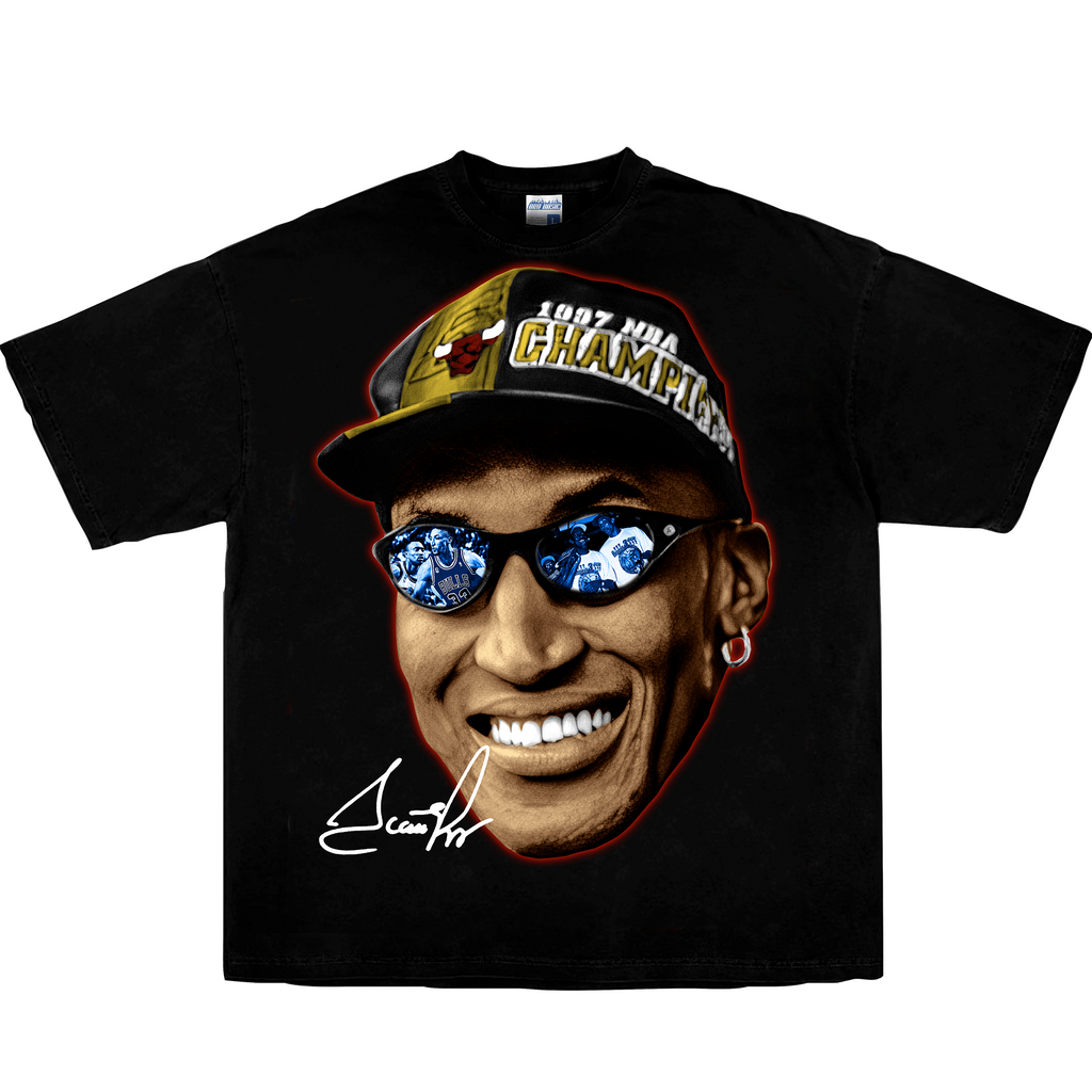 Pippen - Jordan& 39;s Batman Bootleg Big Head Logo Tee