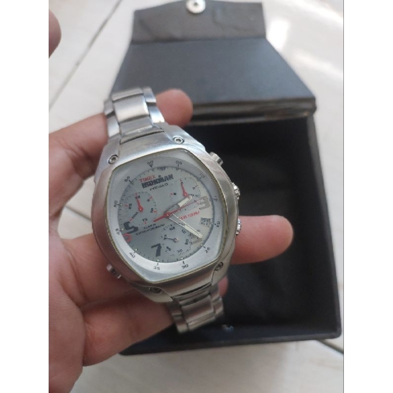 ต้นฉบับ Timex Ironman Indiglo chronograph preloved นาฬิกามือสอง