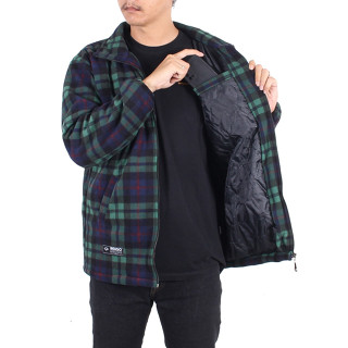 Harrington POLAR 03 เสื้อแจ็คเก็ต - เสื้อแจ็กเก็ต ลายสก๊อต - เสื้อแจ็กเก็ตผู้ชาย TARTAN - เสื้อแจ็กเก็ต ลายสก๊อต - แจ็กเก็ตผู้ชาย ของแท้ INDIGO QUILTING - เสื้อแจ็กเก็ตวอร์มผู้ชาย