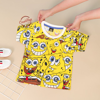 9.9 SPONGEBOB เสื้อแฟชั่น สําหรับเด็กผู้ชาย อายุ 1-7 ปี