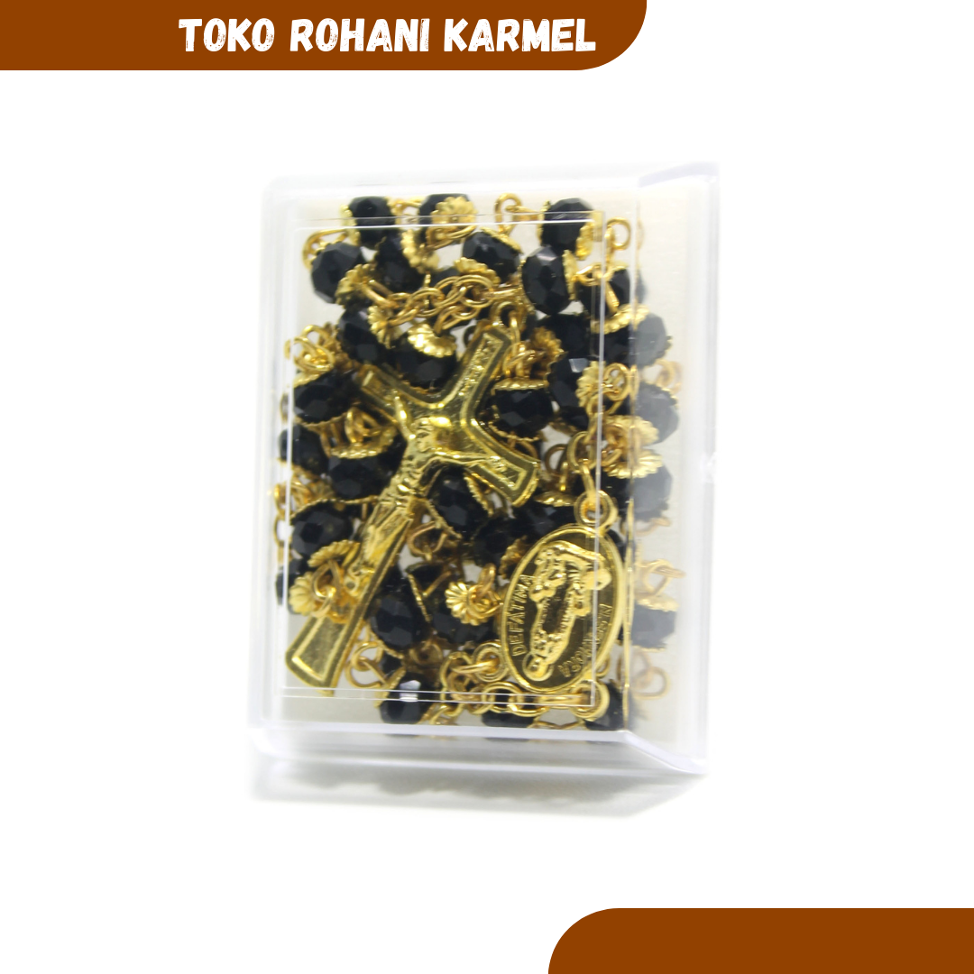 GOLDEN SHELL CZECH ROSARY / CATHOLIC ROSARY NECKLACE / ROSARY สําหรับผู้หญิงและผู้ชาย