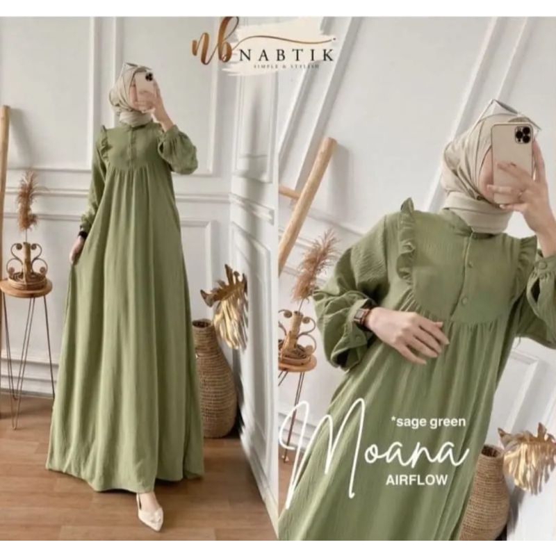 MOANA GAMIS MAXY CRINKLE AIRFLOW BUSUI DRESS