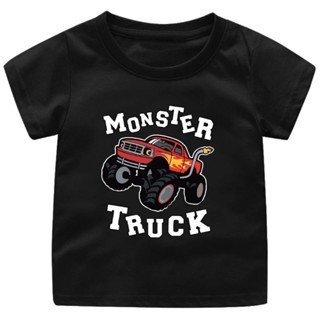 เสื้อยืด ลาย MONSTER TUCK สําหรับเด็กผู้ชาย อายุ 1-12 ปี