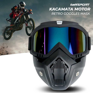 [FASHIONABLE] - TaffSPORT BOLLFO Kacamata Goggles Mask Motor Retro Anti Glare Windproof