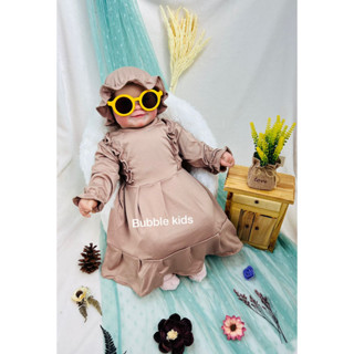 Sabrina Gamis Free Ciput ผ้าฝ้าย แฟชั่น สําหรับเด็กผู้หญิงมุสลิม อายุ 0-4 ปี