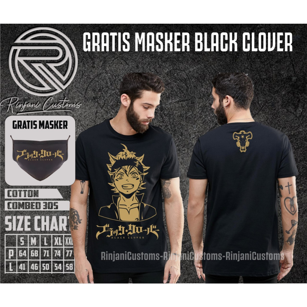 เสื้อยืด BLACK CLOVER - เสื้อยืด BLACK CLOVER ANIME - เสื้อยืด ASTA ANIME - เสื้อยืด ASTA BLACK CLOV