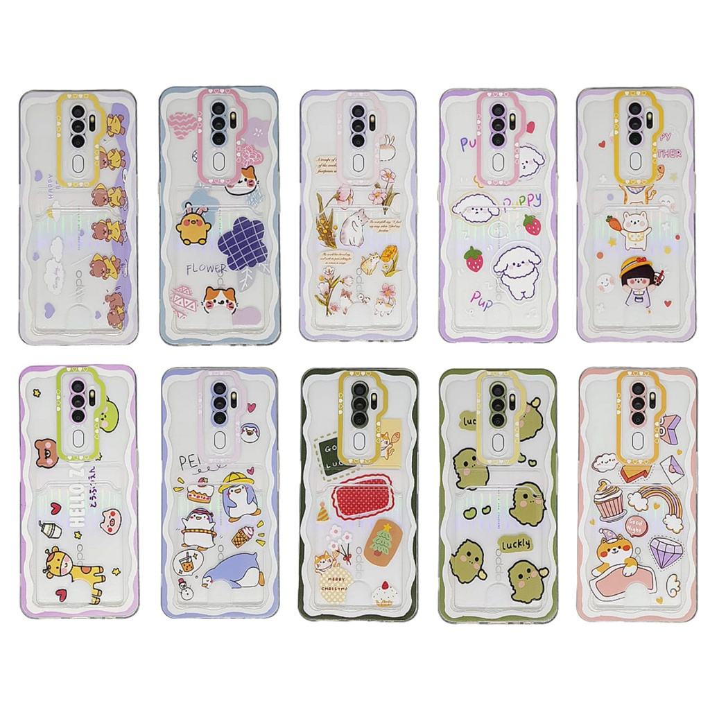 FUNNY+SLOT CARD CASE OPPO A9 2020, F9/F9 PRO,NEO 9/A37,RENO 4,RENO 5/RENO 6 4G